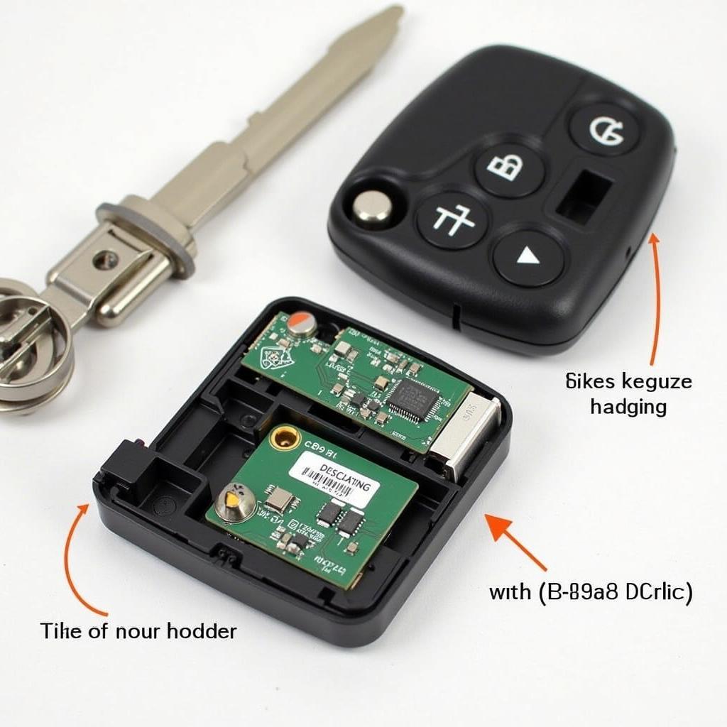 Disassembled 1998 Jeep Grand Cherokee Key Fob