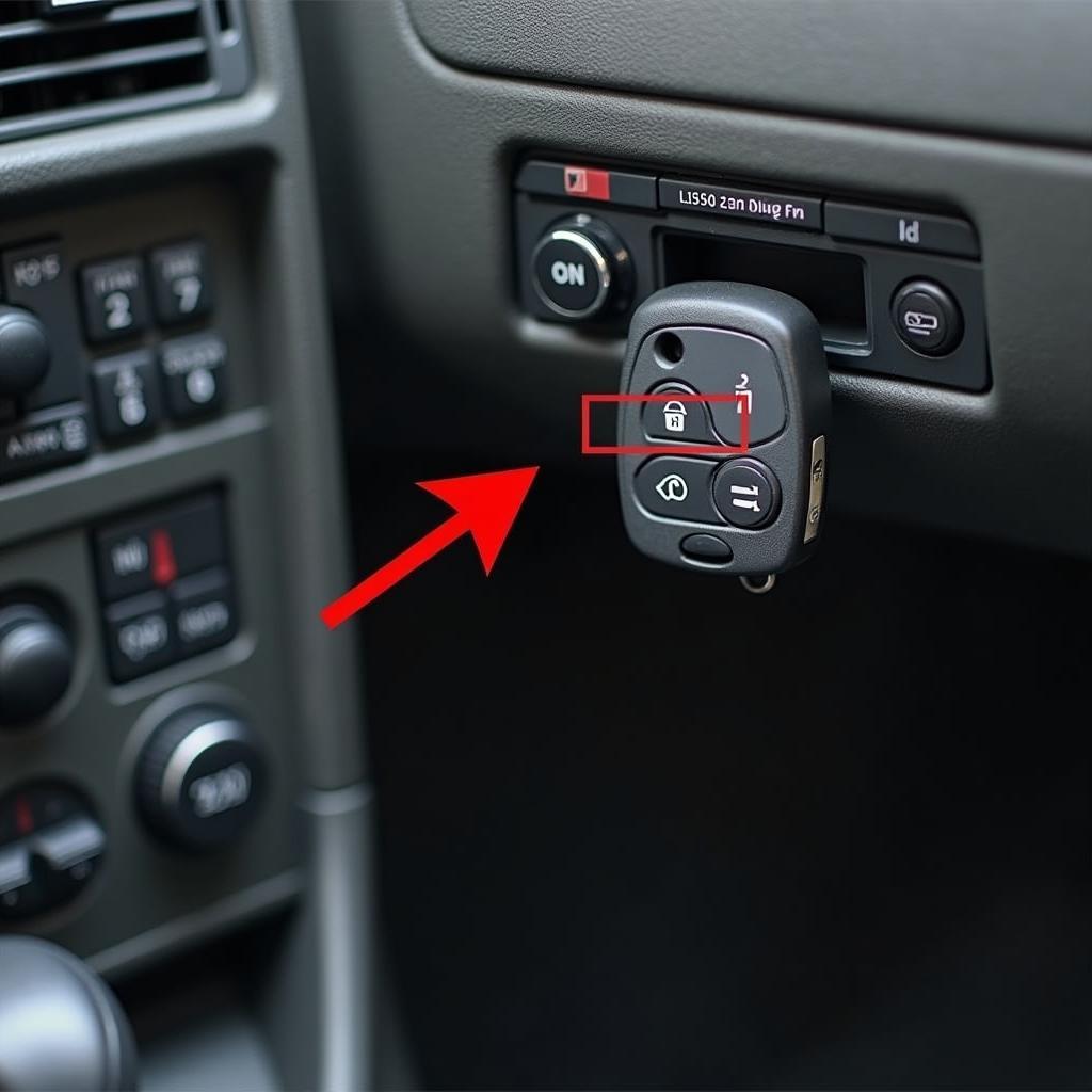 Volvo S80 Key Fob in Ignition