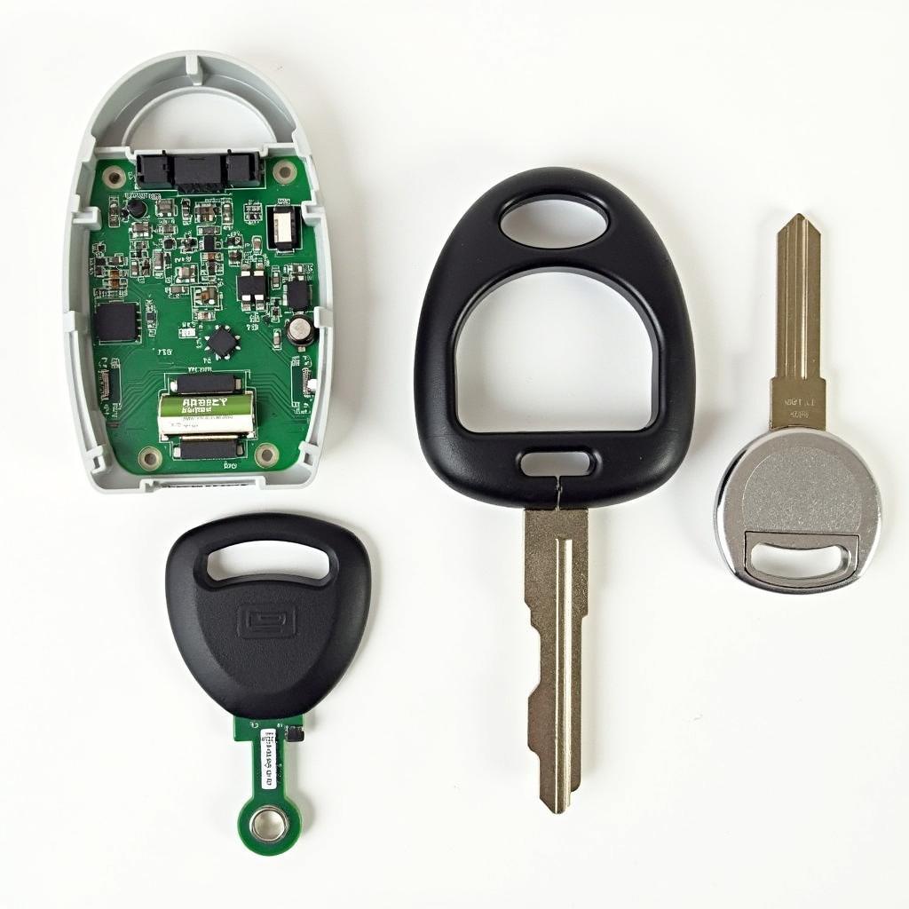 2003 VW Jetta Key Fob Components: Battery, Circuit Board, and Key