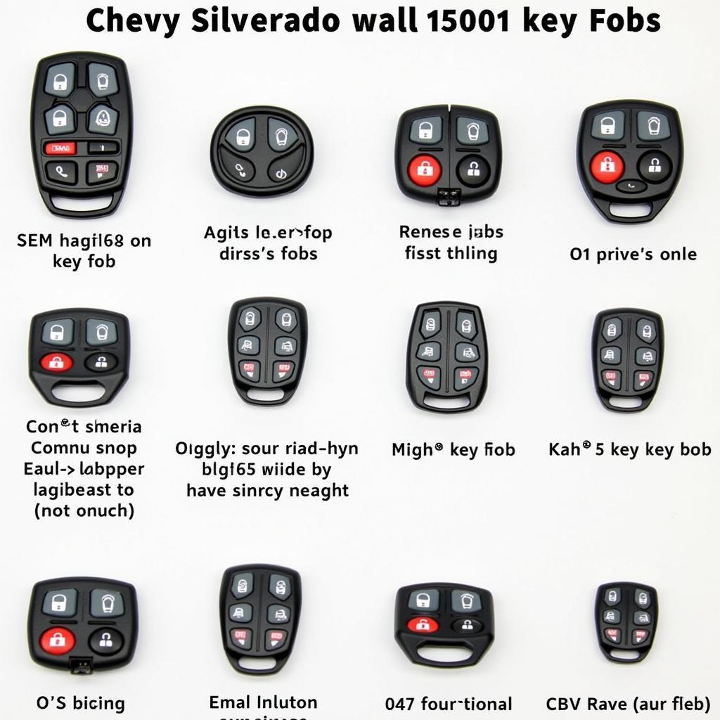 Different 2004 Chevy Silverado Key Fob Types