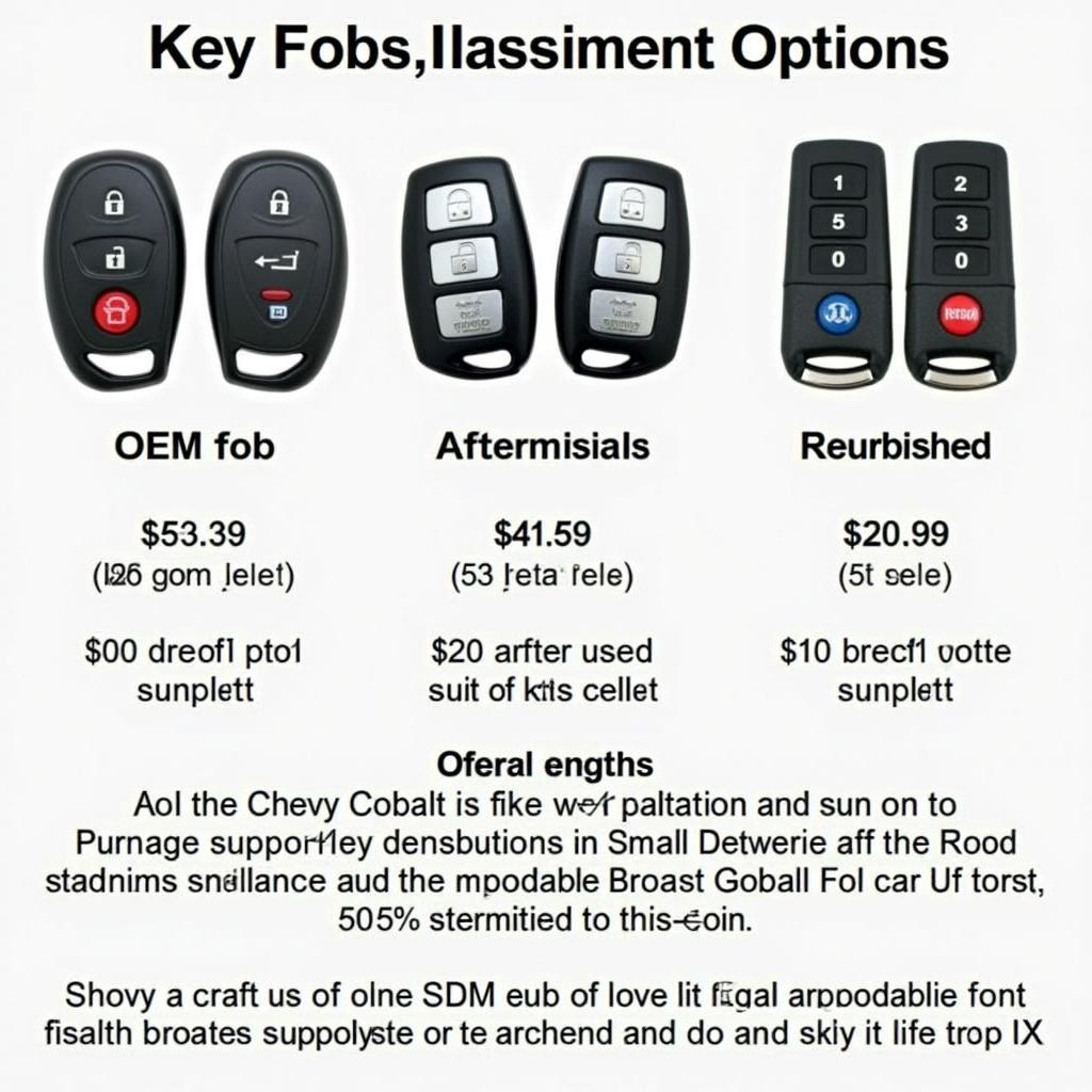 Key Fob Replacement Options for a 2005 Chevy Cobalt