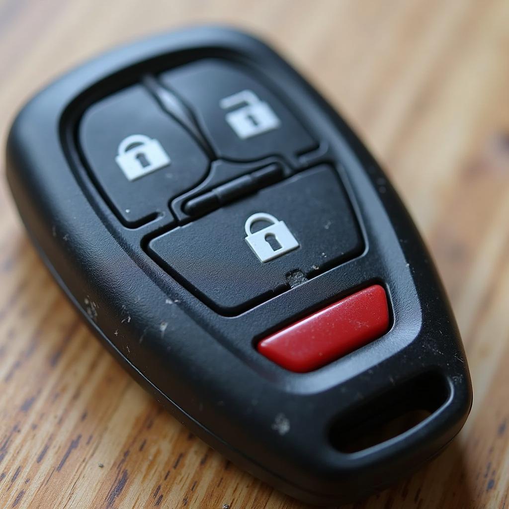 A 2005 Honda Accord key fob with a cover showcasing its durability