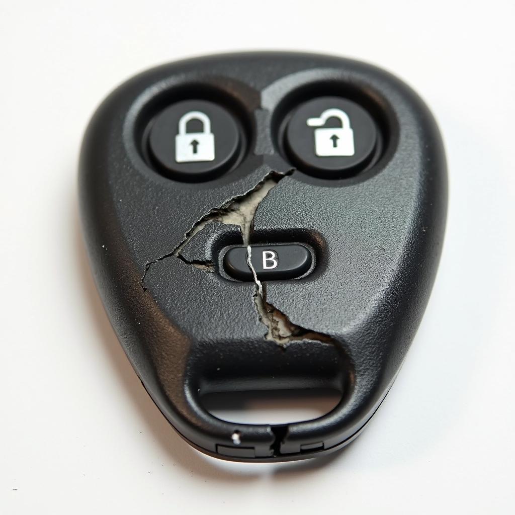 A Damaged 2005 Toyota Tundra Key Fob