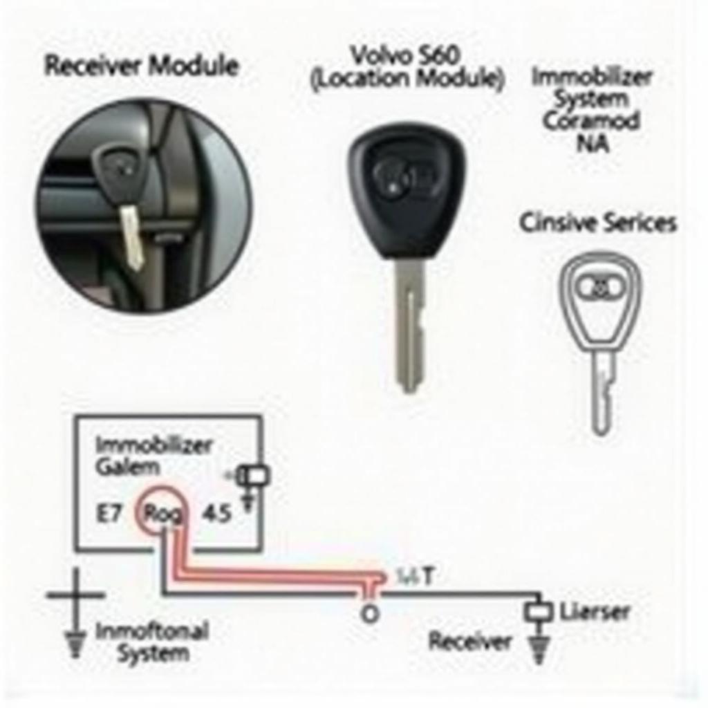 2005 Volvo S60 Key Fob Components: Key Fob, Receiver Module, Immobilizer System