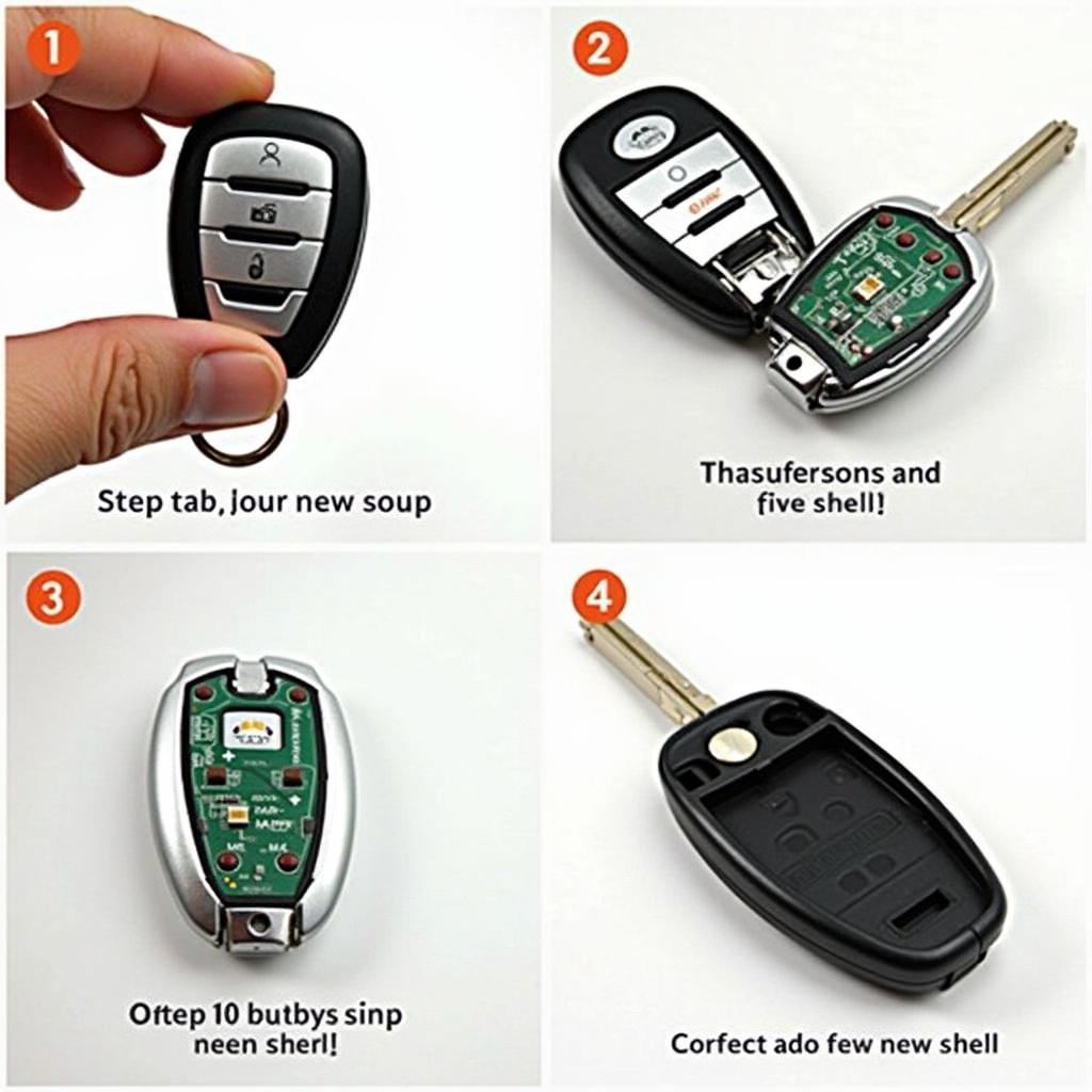 Replacing a worn-out 2006 Saab 9-3 key fob shell