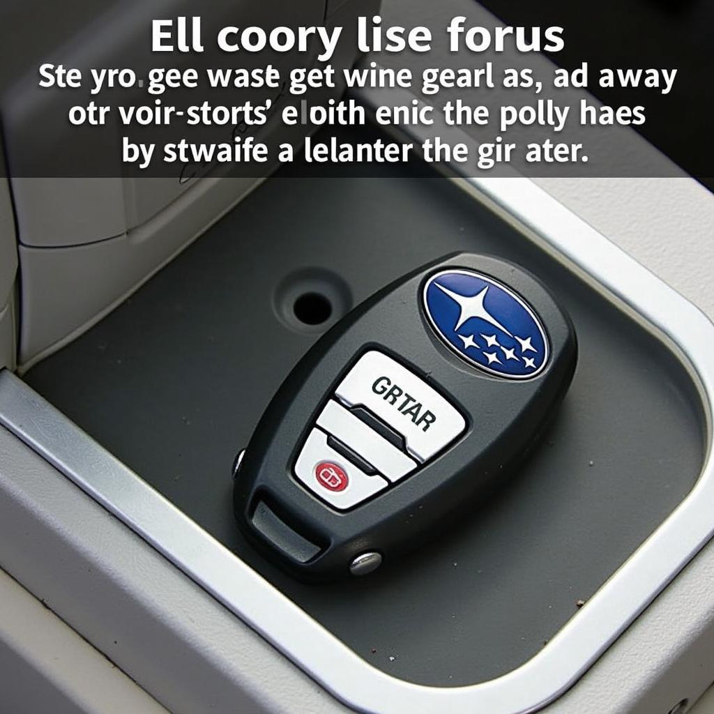 Proper Storage Tips for 2006 Subaru Impreza Key Fob