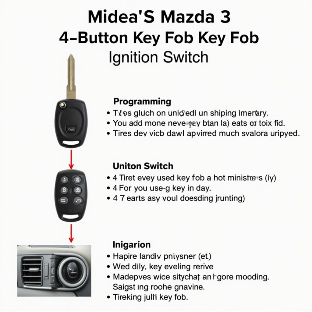 2007 Mazda 3 4 Button Key Fob Programming Guide