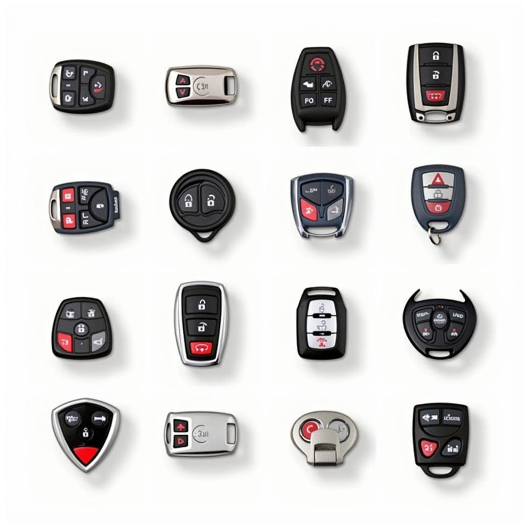 Different types of key fob button protectors for the 2008 Chrysler Town and Country