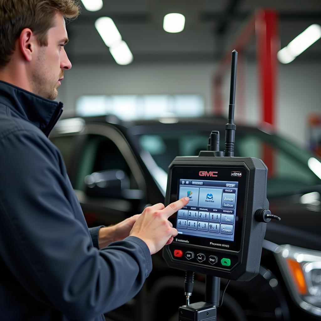 Programming the 2008 GMC Acadia Key Fob at an auto shop