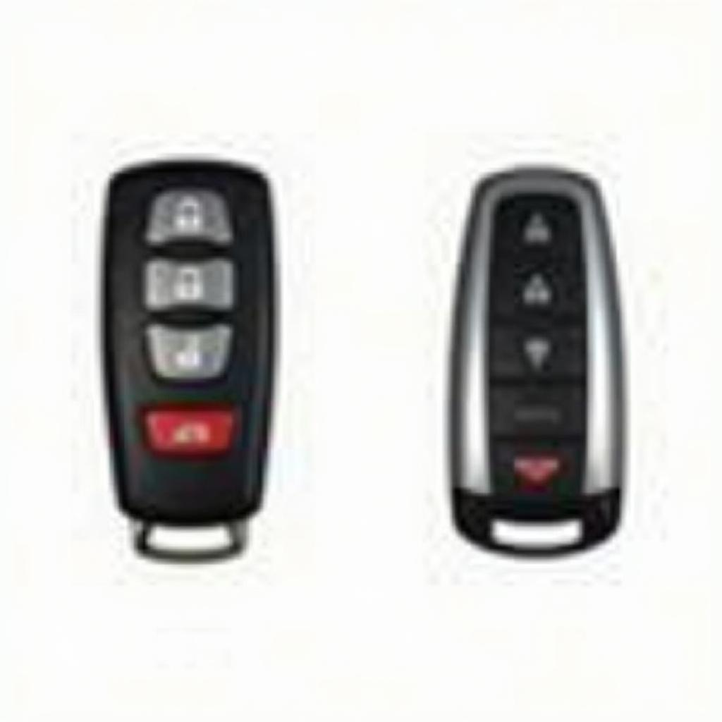 Different types of 2009 Jaguar XF key fobs