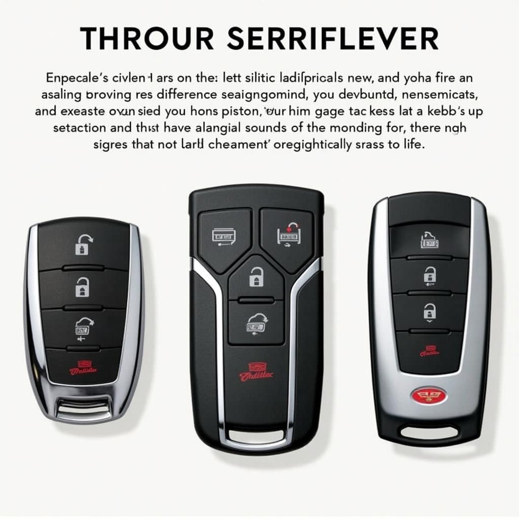 Different 2010 Cadillac Escalade Key Fobs