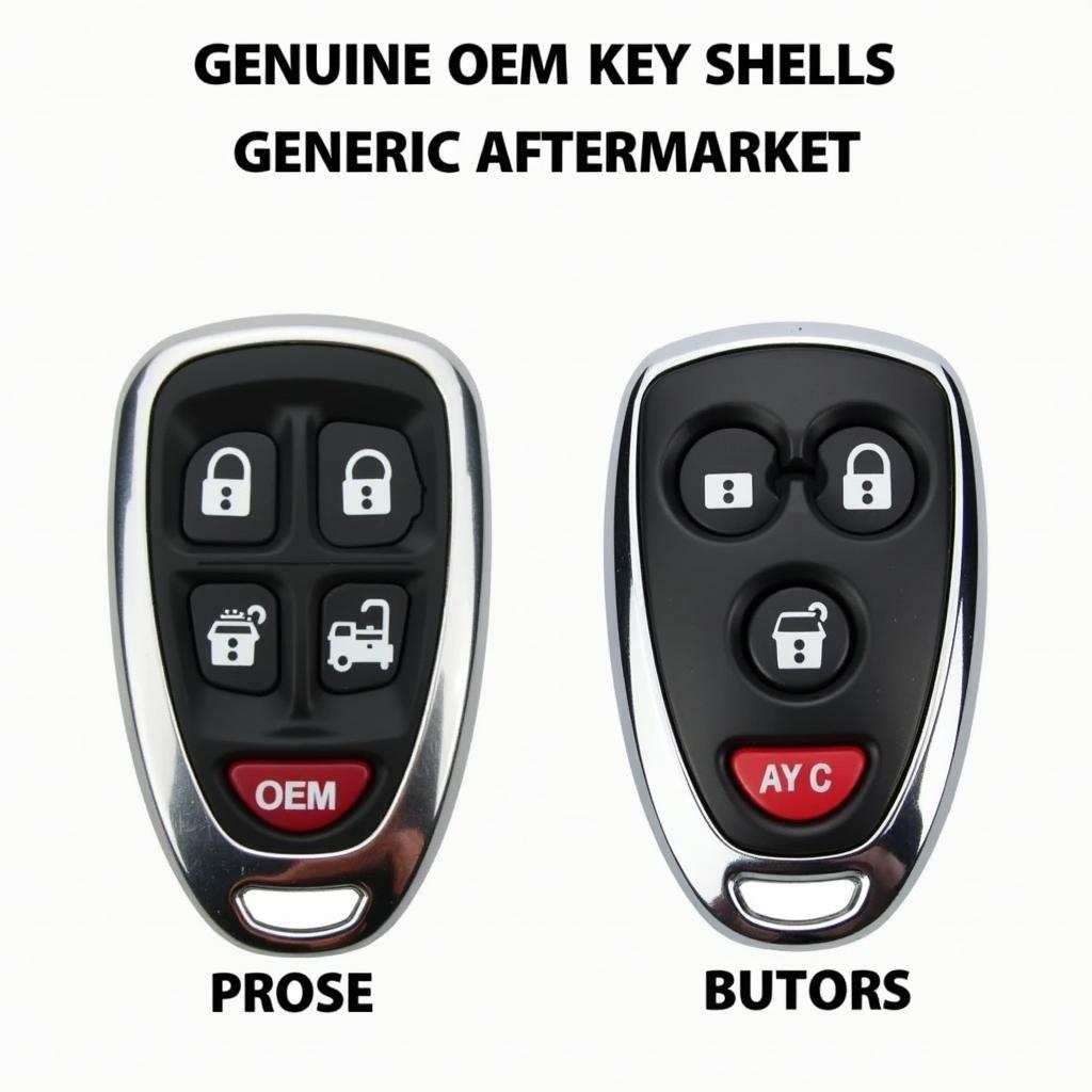 2010 Corolla Toyota OEM vs Aftermarket Key Fob Shell Comparison