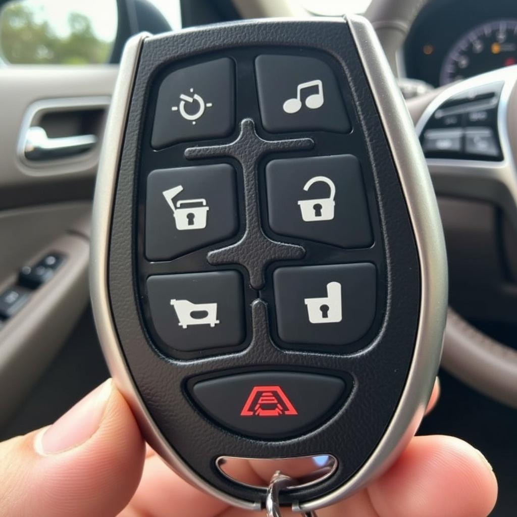 A mechanic programming a 2011 Cadillac CTS key fob using a diagnostic tool.