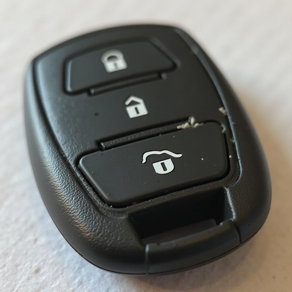 Worn Rubber Pads on a 2011 Jaguar XJ Key Fob