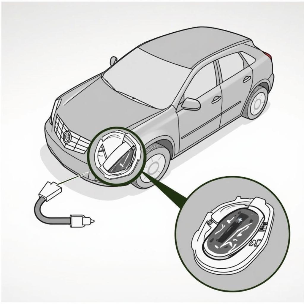 Inserting New Battery into Cadillac SRX Key Fob