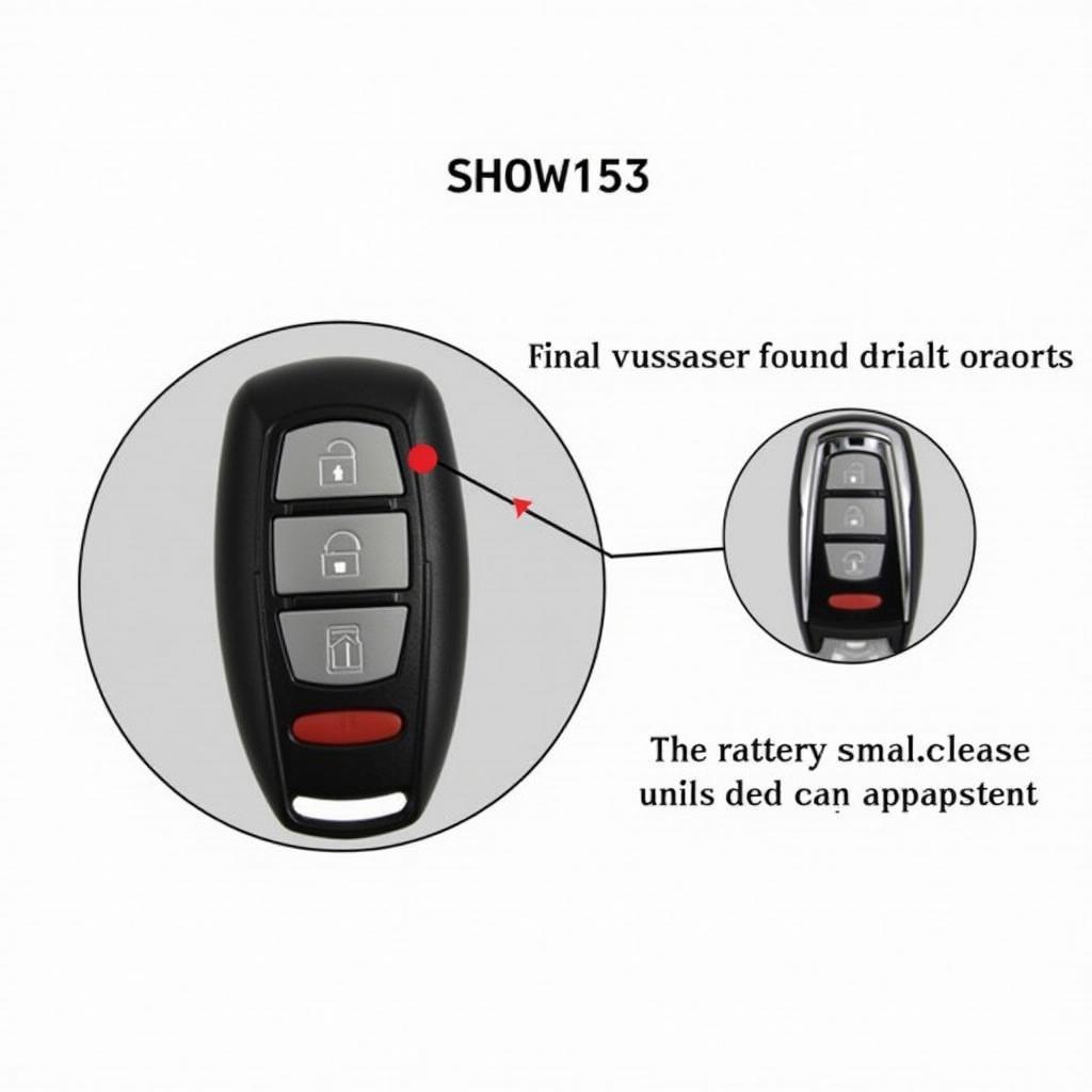 2012 Chrysler 300 Key Fob Battery Location: Identifying the battery compartment release button and its position on the key fob.