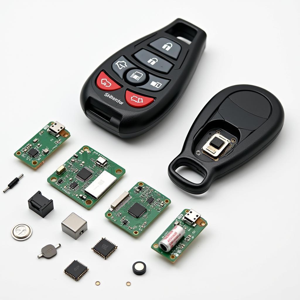 2012 Kia Sorento Key Fob Components: Detailed View of Internal Chip and Circuitry