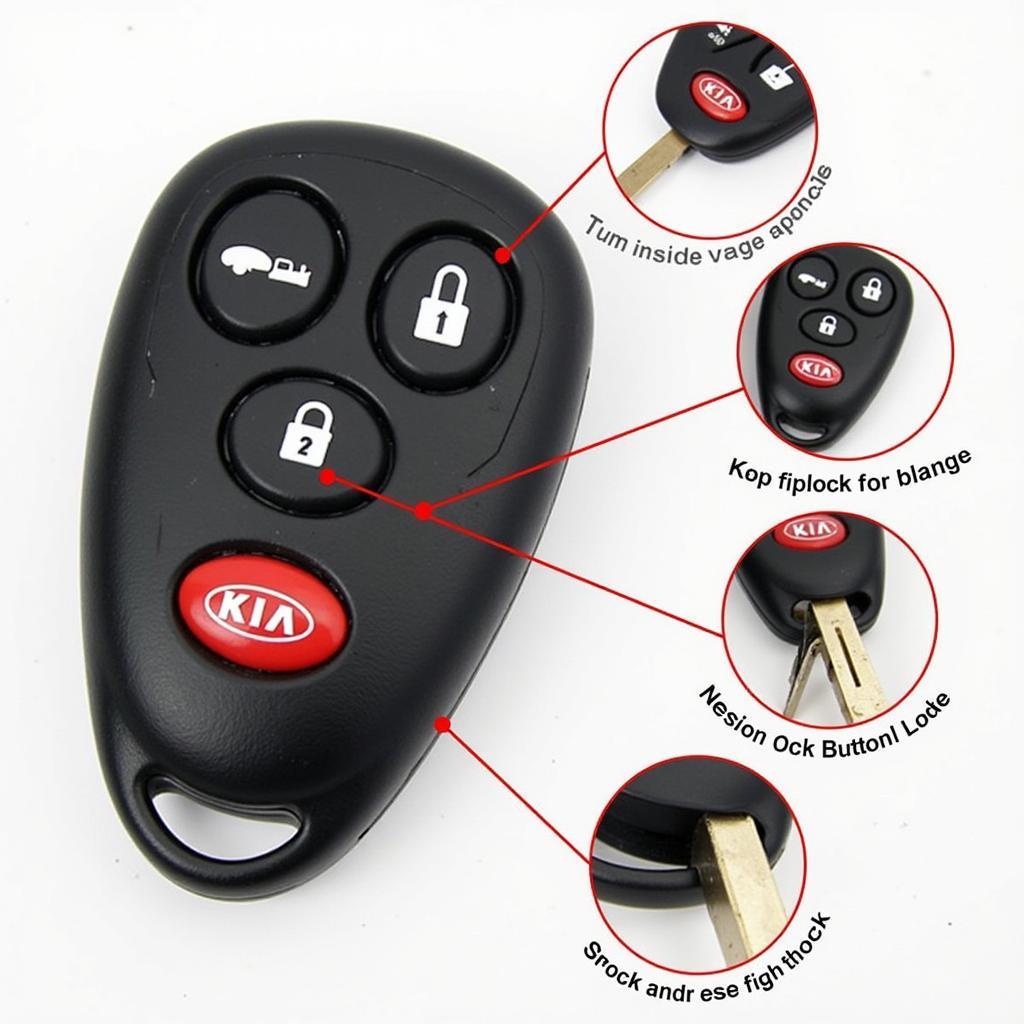 2012 Kia Sportage flip key fob components