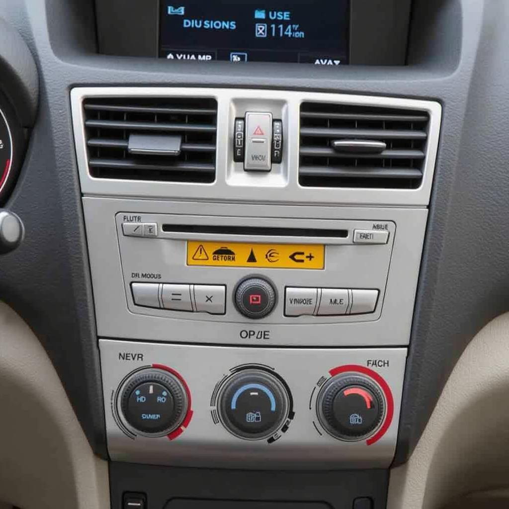 Valet Mode Button Location in a 2012 Subaru Forester