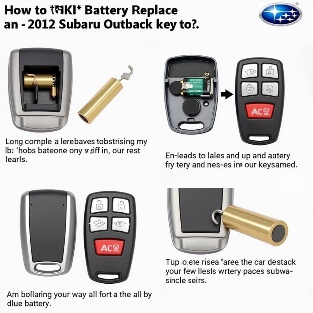 Replacing the Battery in a 2012 Subaru Outback Key Fob