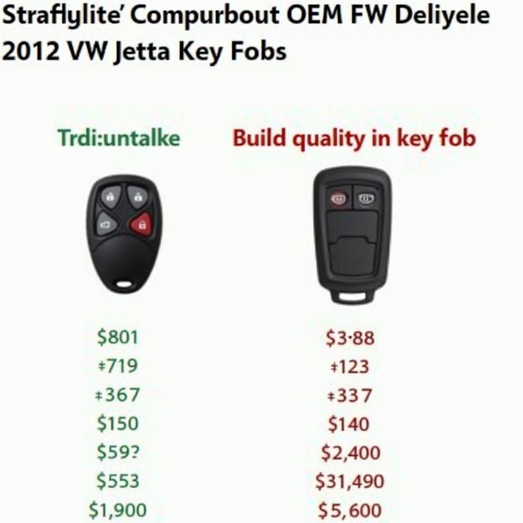 2012 VW Jetta Key Fob Replacement Options - OEM vs Aftermarket