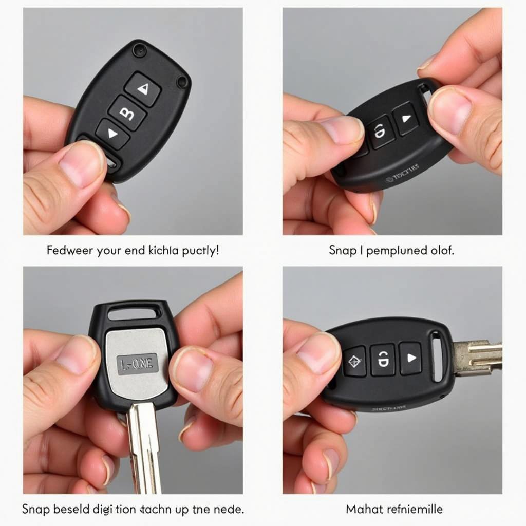 Reassembling the 2013 Chevy Cruze key fob after battery replacement