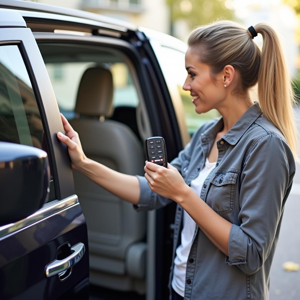 Chrysler Town and Country key fob range