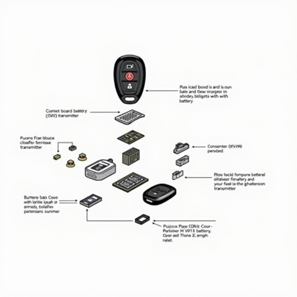 2013 Hyundai Sonata Key Fob Components Exploded View