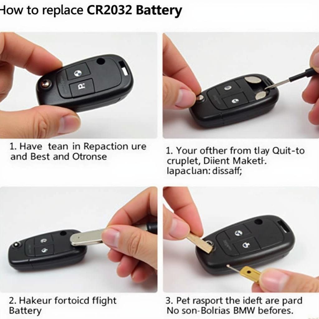 Replacing the battery in a 2014 BMW key fob