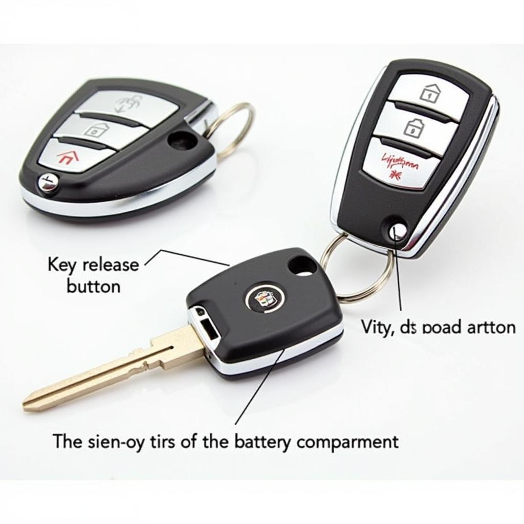 2014 Cadillac ATS key fob components