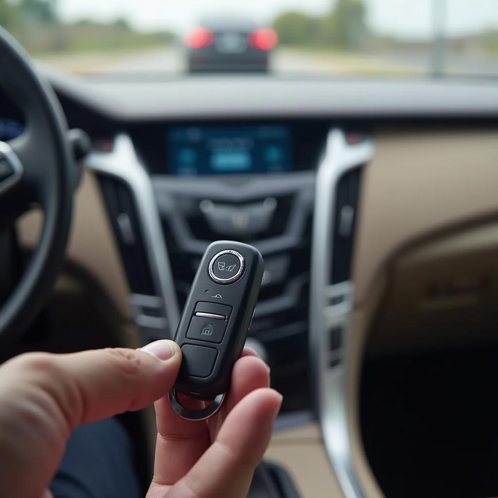 2014 Cadillac CTS Coupe key fob with reduced operating range due to low battery