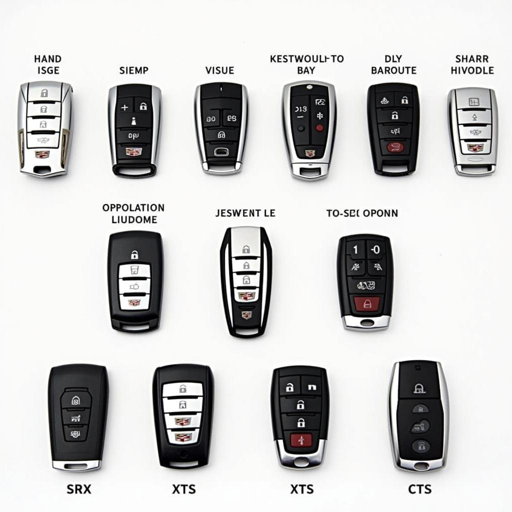 Different Types of 2014 Cadillac Key Fobs