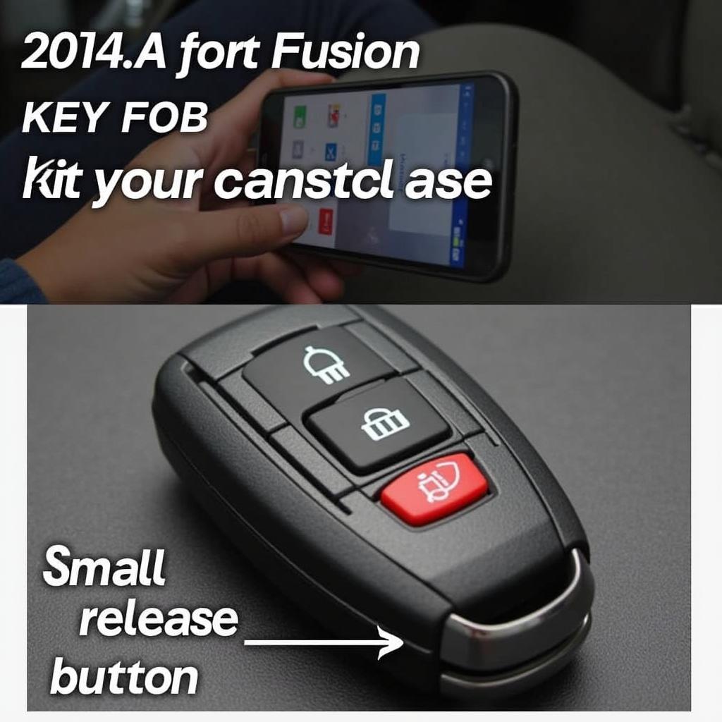 Locating the Release Button on a 2014 Ford Fusion Key Fob