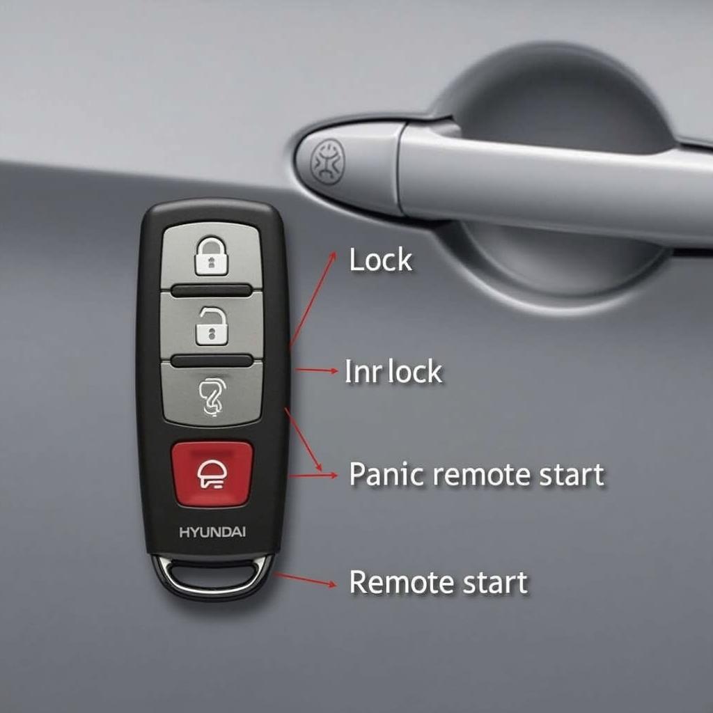 2014 Hyundai Accent Key Fob Functions: Lock, Unlock, Panic, Remote Start