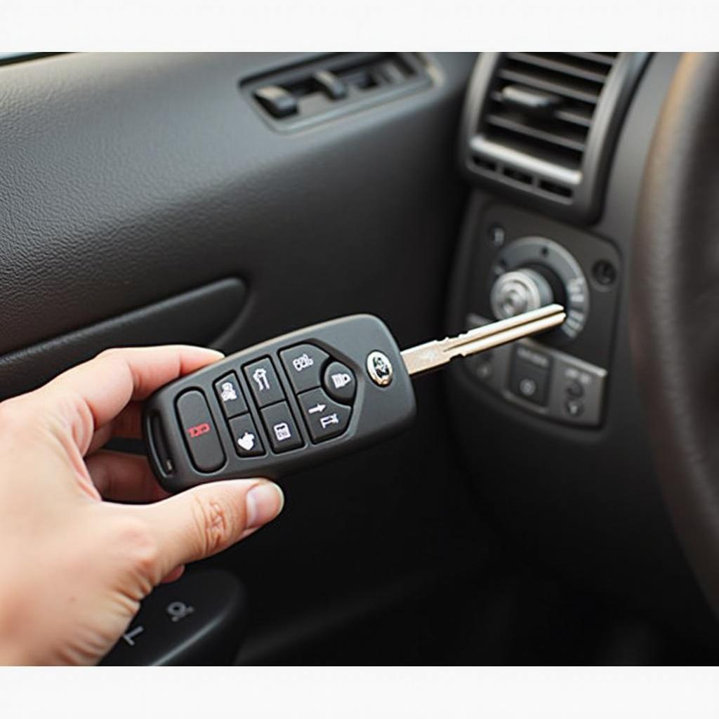 Inserting Key Fob into 2014 Nissan Murano Ignition