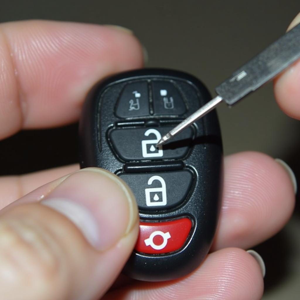 Opening the Nissan Sentra Key Fob