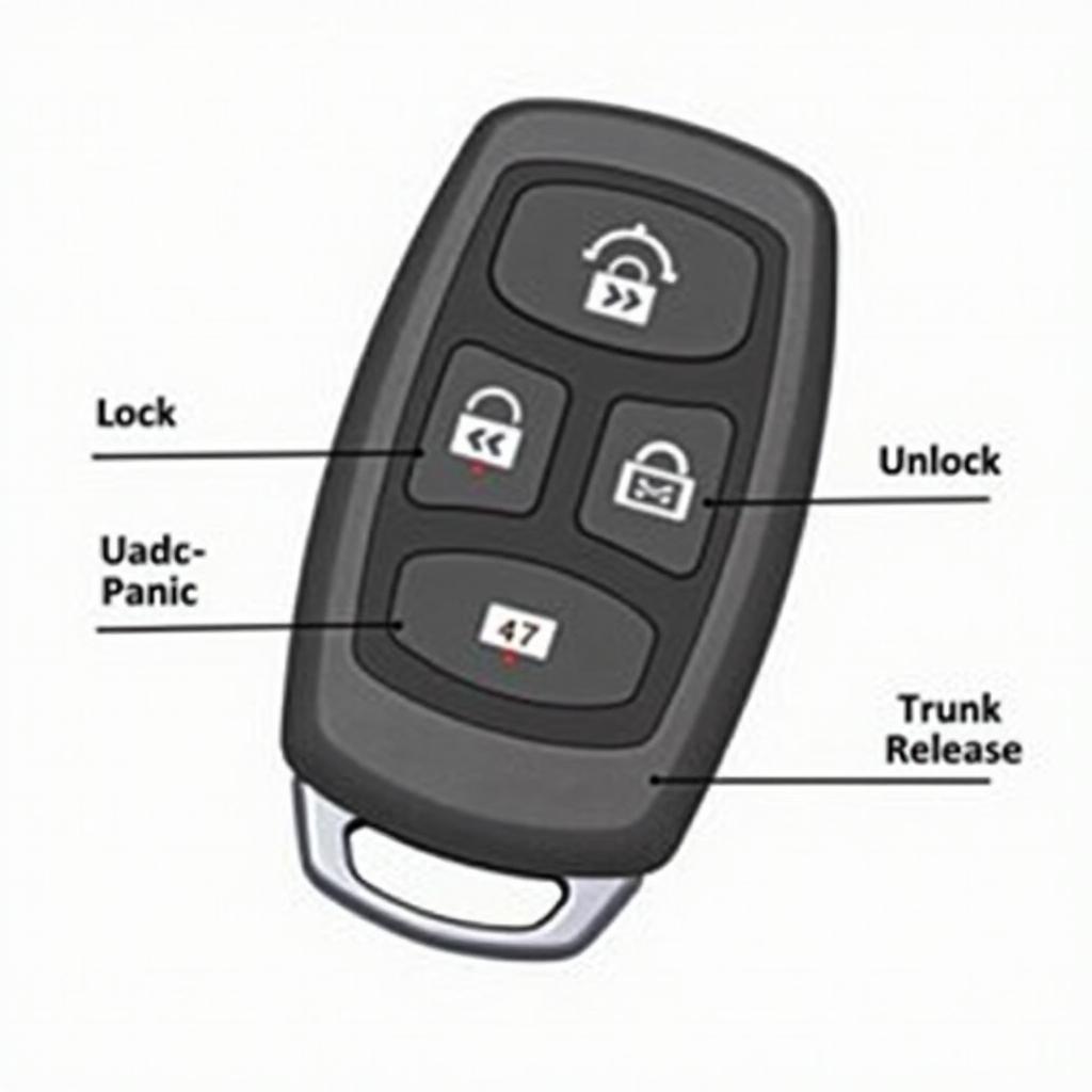 2014 Volkswagen Passat Key Fob Functions: Lock, Unlock, Panic, and Trunk Release