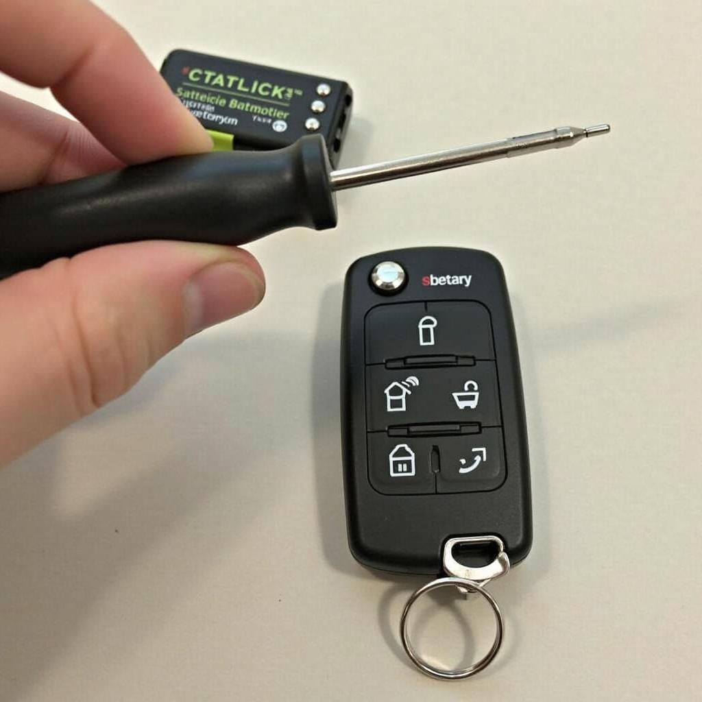 Tools for replacing the battery in a 2015 Chrysler Town and Country Key Fob