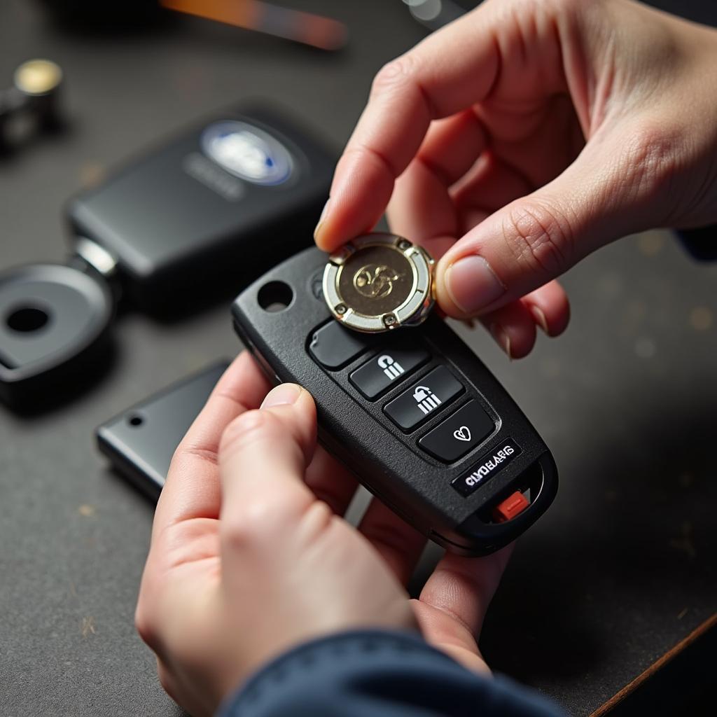 Installing the Battery in a 2015 Ford Explorer Key Fob