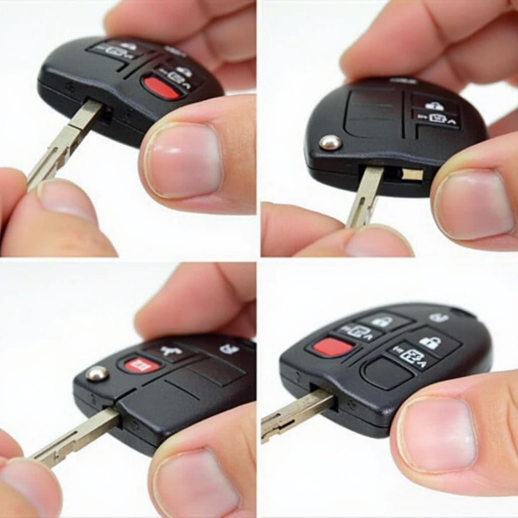 Opening the 2015 Toyota Corolla Key Fob Casing with a Flathead Screwdriver