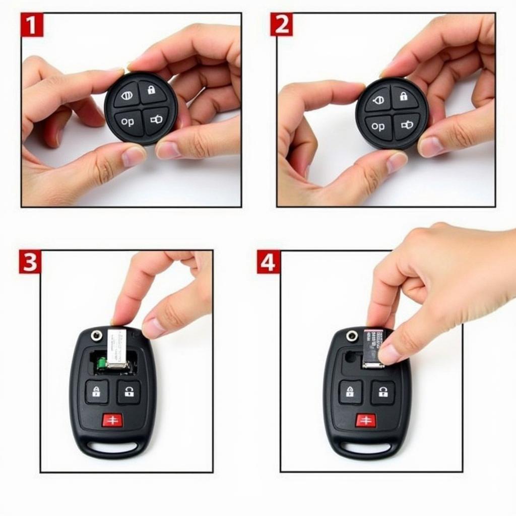 Replacing the battery in a 2017 Toyota RAV4 key fob 