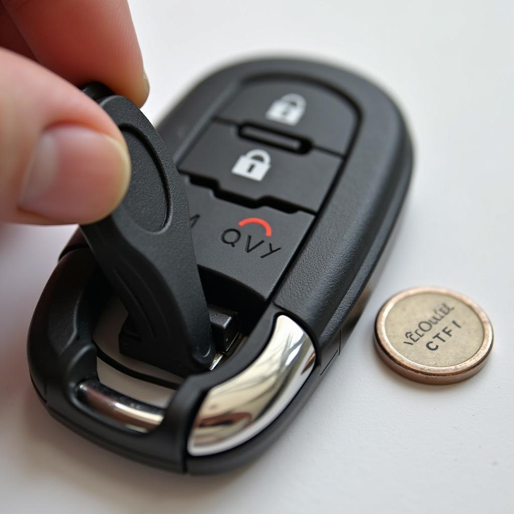 Replacing the battery in a 2018 Chevy Equinox key fob