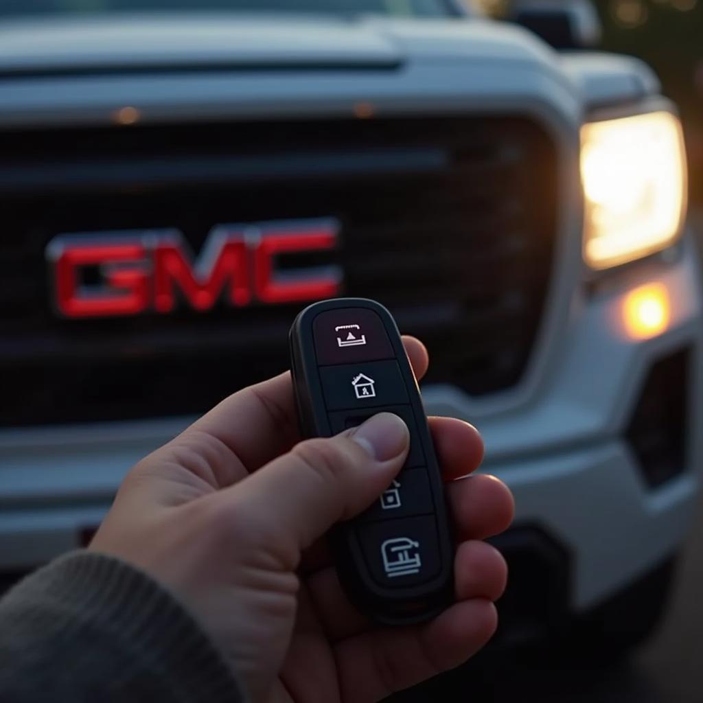 Using the Remote Start function on a 2018 GMC Sierra Key Fob