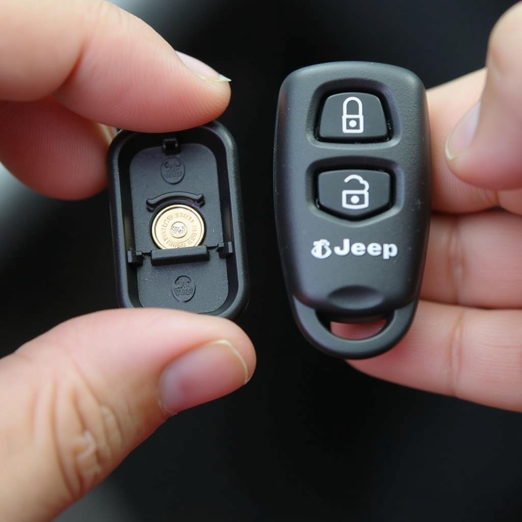 Opening the 2018 Jeep Renegade Key Fob