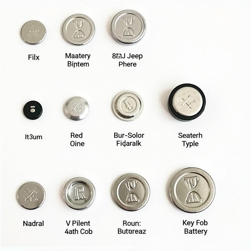 Different types of key fob batteries