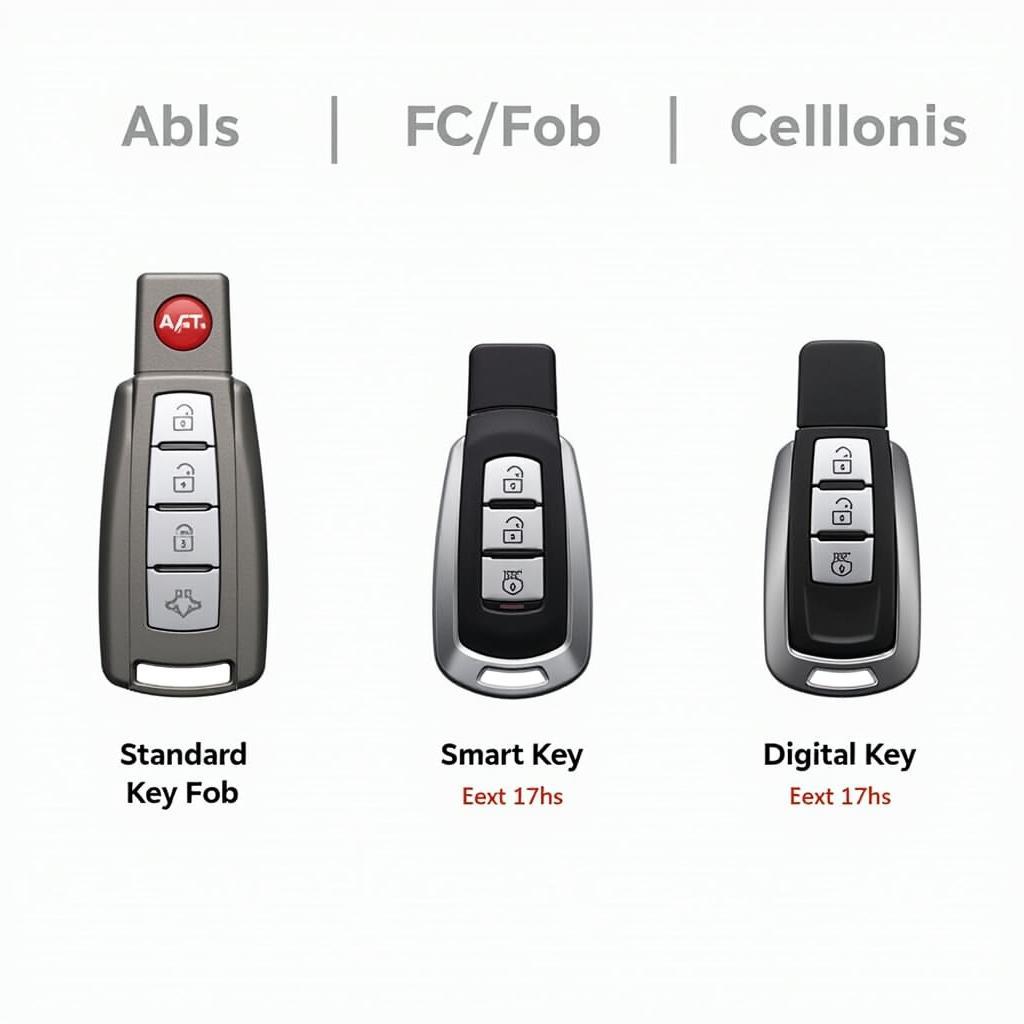 Different 2021 Mercedes GLA key fob types