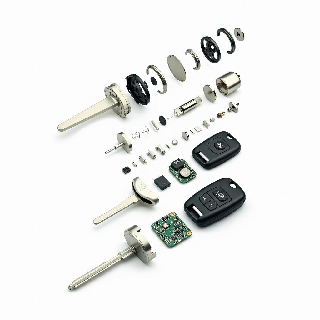 Audi A4 Key Fob Components Diagram