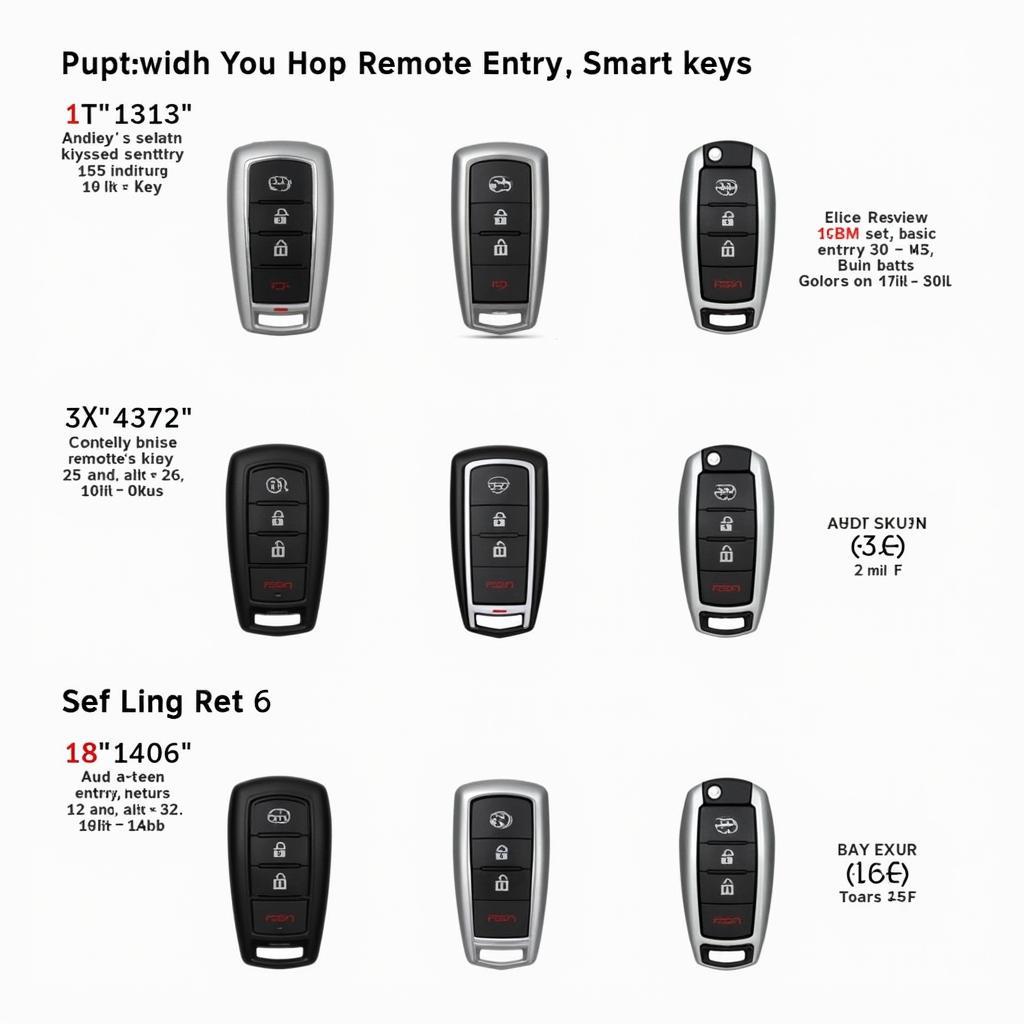 Different Audi TT Key Fob Types