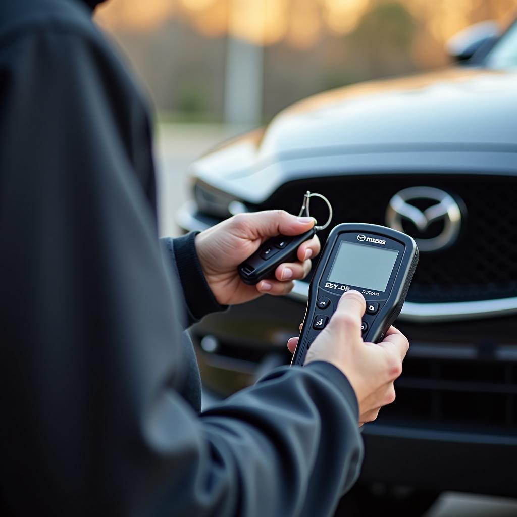 Automotive Locksmith Programming a Mazda CX-5 Key Fob