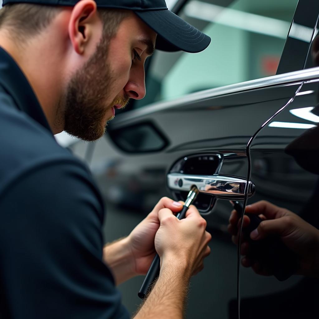 Automotive Locksmith at Work